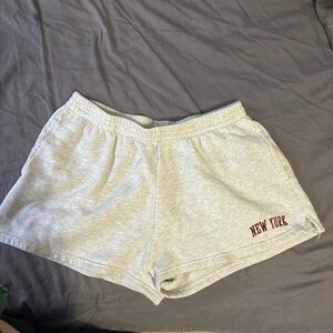 Brandy Melville Gray Athletic Shorts with Maroon Detail